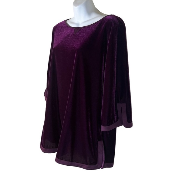 Soft Surroundings Velvet 3/4 sleeve Weekender Tunic Size MP - Picture 2 of 13
